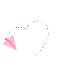 粉色卡通爱心纸飞机520情人节元素GIF动态图爱心纸飞机元素